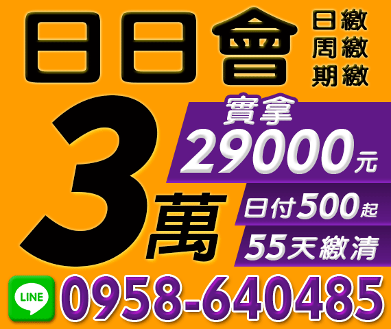 日日會 借3萬 | 苗栗借款